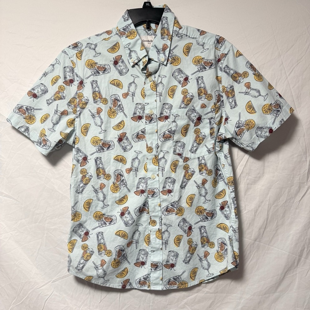 Goodfellow & Co Northrop Shirt Margarita Short‎ Sleeve Button Down Cotton Sz Med - Picture 2 of 6